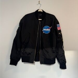 NASA patch black bomber jacket